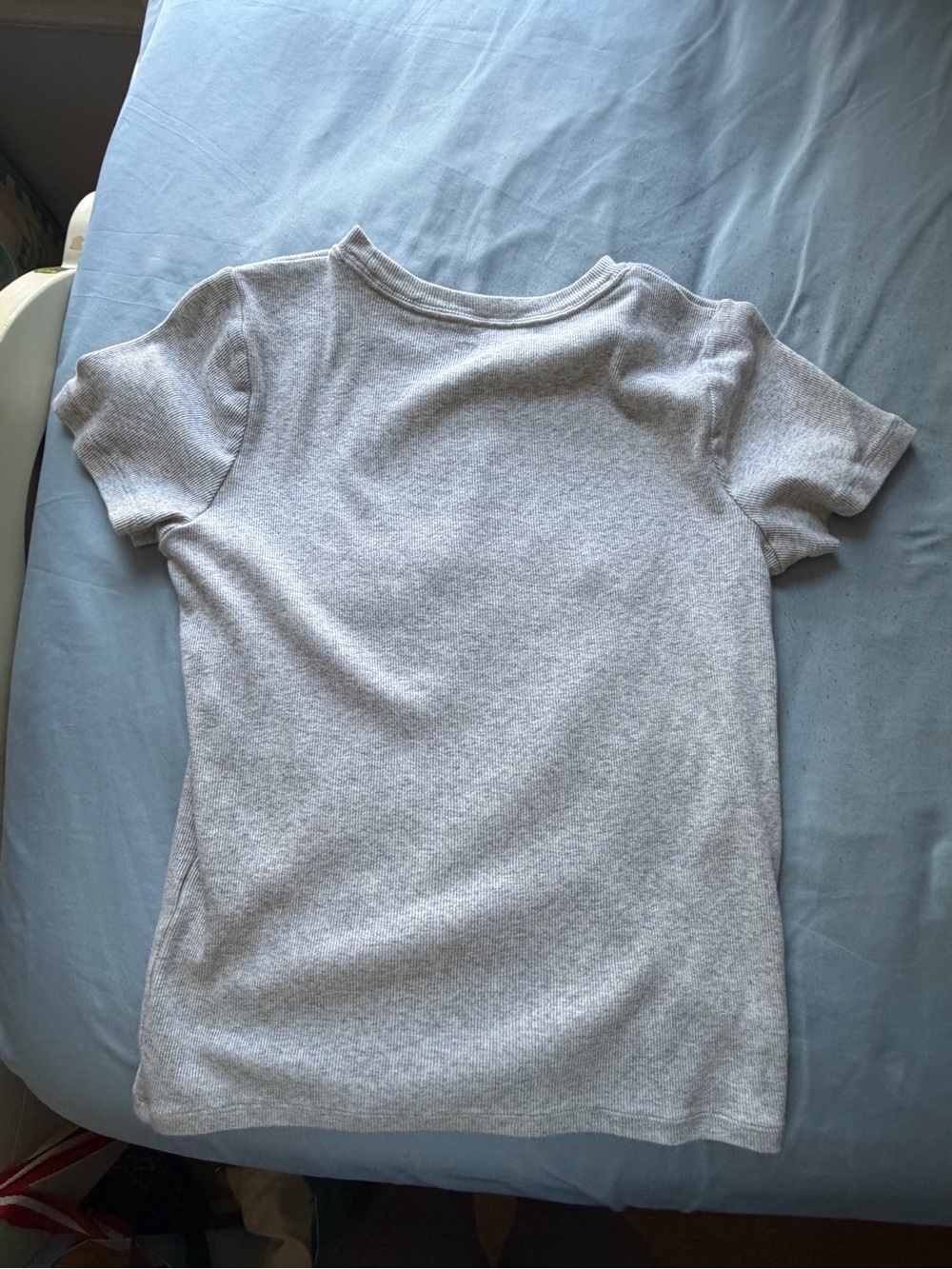 Hollister Light Gray Short Sleeve Tee with Red 'Ma Chérie' Bunny Motif - Picture 2 of 4